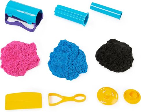 Kinetic Sand, Squish N’ Create Playset with 13.5oz Blue, Yellow & Pink Play Sand, 5 Tools, Sensory Toys for Kids Ages 3 and up in Kuwait