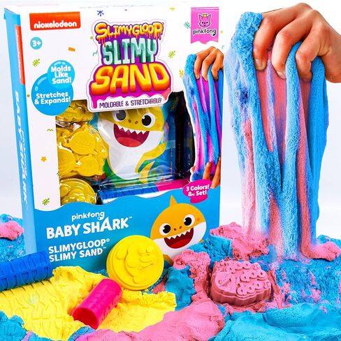 Horizon Group USA Bluey SLIMYGLOOP Slimy Sand Mold & Play Creations, 8-Piece Playset, 3 Scented Colors, Sensory Activity for Kids Ages 3, 4, 5, 6, 7, 8, Multi, Medium in Kuwait