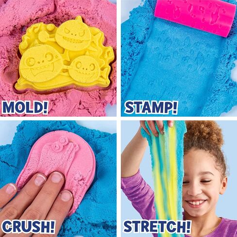 Horizon Group USA Bluey SLIMYGLOOP Slimy Sand Mold & Play Creations, 8-Piece Playset, 3 Scented Colors, Sensory Activity for Kids Ages 3, 4, 5, 6, 7, 8, Multi, Medium in Kuwait