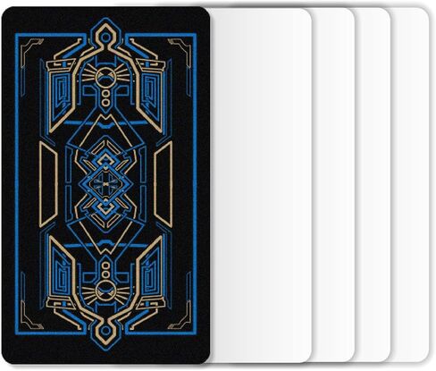 Blank Tarot Cards with Design on Back - Create Your Own DIY Oracle Cards - 80 Customizable Blank Tarot Oracle Cards to Write on - 2.75" x 4.75" (Black with Gold Foil Moon Design) in Kuwait