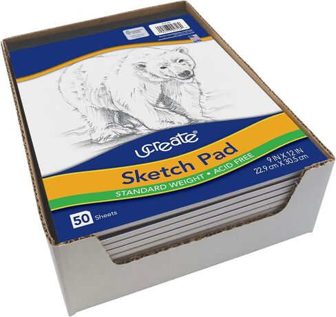 UCreate Sketch Pad, Standard Weight, 9" x 12", 50 Sheets in Kuwait