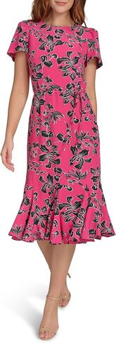 Tommy Hilfiger Women's Stretch Fabric Trumpet Skirt Self-tie Belt Dress in Saudi Arabia