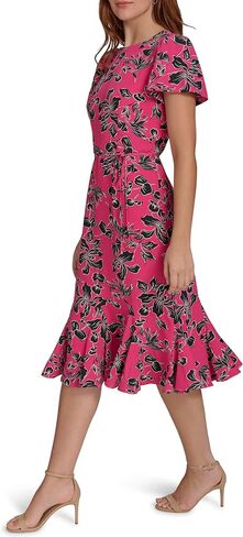Tommy Hilfiger Women's Stretch Fabric Trumpet Skirt Self-tie Belt Dress in Saudi Arabia