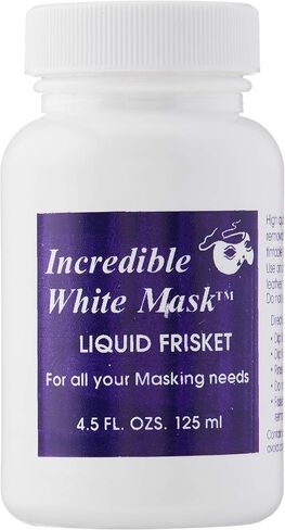 Grafix Incredible White Mask Liquid Frisket Removable Latex Mask for Water-Based Mediums – Perfect for Use with Alcohol Inks, Watercolor, Acrylic Paint and More, 4.5 Ounce Bottle in Kuwait