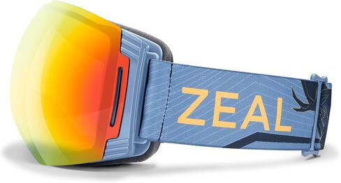 نظارات Zeal Optics Cloudfall XL للتزلج والتزحلق على الجليد للرجال والنساء مع عدسات إضافية قابلة للتبديل، OTG، مضادة للضباب، مرآة ليل داكن/يشم in Kuwait