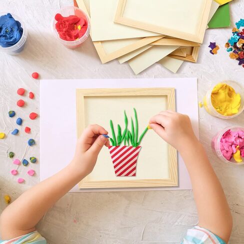 Kathfly 12 Pcs 8 x 8 Inch Pine Wood Panel Boards Unfinished Square Wood Panels Painting Panel Boards for Crafts Paint DIY Drawing Pouring Art Projects in Kuwait
