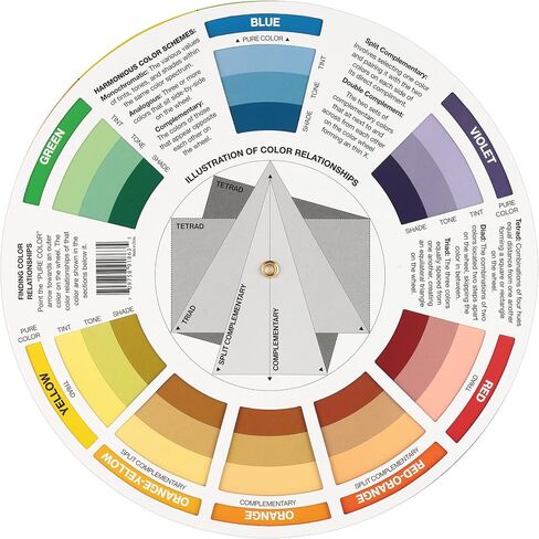 Creative Mark Double-Sided Color Wheel Mixing Guide, 9.25", 60 Colors, Munsell System Based, for Artists, Professionals, Students, Teachers in Kuwait