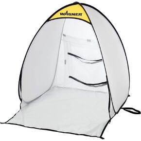 Wagner Spraytech C900038.M Large Spray Shelter with Built-In Floor & Screen for DIY Spray Painting, Hobby Paint Booth Tool Painting Station,Portable Spray Paint Tent, White, Yellow