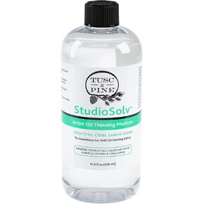 Tusc & Pine StudioSolv™ Odorless Mineral Spirits 16.9oz (500ml) - Purified Odor-Free Spirit Solvent for Thinning Oils, Artists, Painting Thinner, Professionals, & More!