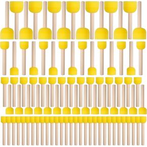30 Pcs Round Sponges Brush Set, Round Sponge Brushes for Painting, Paint Sponges for Acrylic Painting, Painting Tools for Kids Arts and Crafts (4 Sizes)