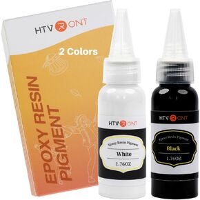 HTVRONT White Resin Pigment Paste - 1.76oz/50ml White Epoxy Dye Pigment, Higher Concentrated & Easy to Mix White Epoxy Pigment for Resin Coloring, Ocean Waves and Water Effects