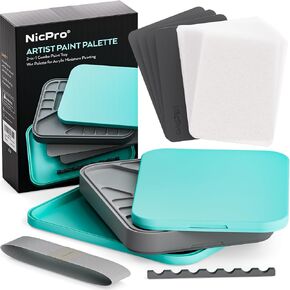 Nicpro Stay Wet Palette for Painting Miniature, Acrylic Painting in Kuwait