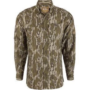 Drake Waterfowl Men's 8-Shot Flyweight Long-Sleeved Shirt | Moisture-Wicking Quick-Drying Lightweight Camo Hunting Shirt, Old School, Size: M