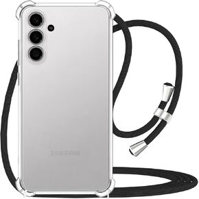 YESPURE Clear Case for iPhone 16 Pro Max for Women Adjustable Lanyard Strap Crossbody Soft TPU Bumper Cover Slim Shockproof Anti-Yellow Protective Phone Case for iPhone 16 Pro Max - Black