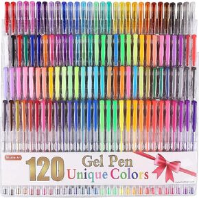 Shuttle Art Colored Pens, 30 Colors Cute Journal Pens 0.6mm Fine Point Colored Gel Pens for Black Paper Adult Coloring Writing Drawing Journaling Note Taking School Office Home