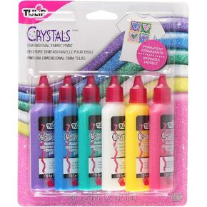 Tulip 17581 Dimensional Metallic Fabric Paint (Glow), 1.25 Fl Oz (Set of 6)