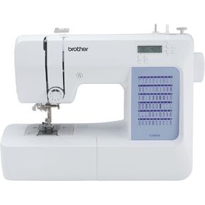 Brother CS5055 Computerized Sewing Machine, 60 Built-in Stitches, LCD Display, 7 Included Feet, White