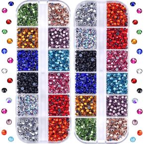 Blinginbox Hotfix Rhinestone Setter, Hot Fix Applicator Tool Bedazzler Kit with Rhinestones, Kit, Hot Fixed Wand for Clothes Clothing Fabric Crafts, 4000 Pcs, AB Crystal, Clear,7 Gems Sizes