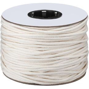 VitalCozy 1/4" Cotton Piping Cord 6 mm Natural Cording for Sewing Piping for Pillows and Other Soft Welt Applications (46 Yds)