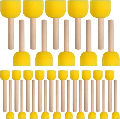 30 Pcs Round Sponges Brush Set, Round Sponge Brushes for Painting, Paint Sponges for Acrylic, Painting Tools for Kids Arts and Crafts (4 Sizes) in Saudi Arabia