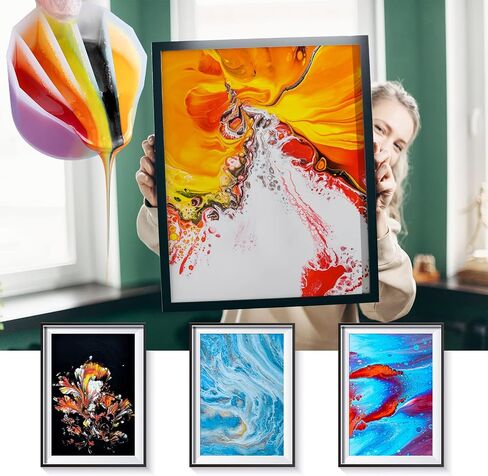 LET'S RESIN Silicone Split Cups,4Pcs Thicken&Reusable Resin Mixing Cups with 2-5Channels,Dividers Paint Supplies,Fluid Art for Resin Crafts,Acrylic Paint Pouring,Drawing, White in Kuwait