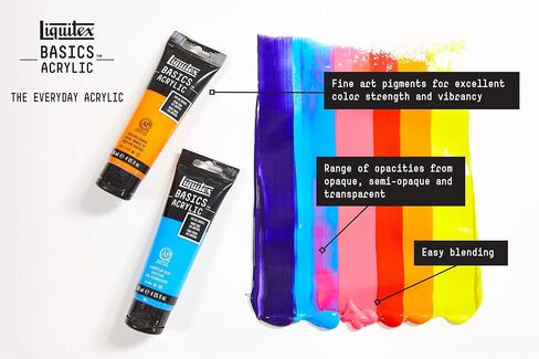 Liquitex BASICS Acrylic Paint, 250ml (8.5-oz) Tube, Titanium White in Kuwait
