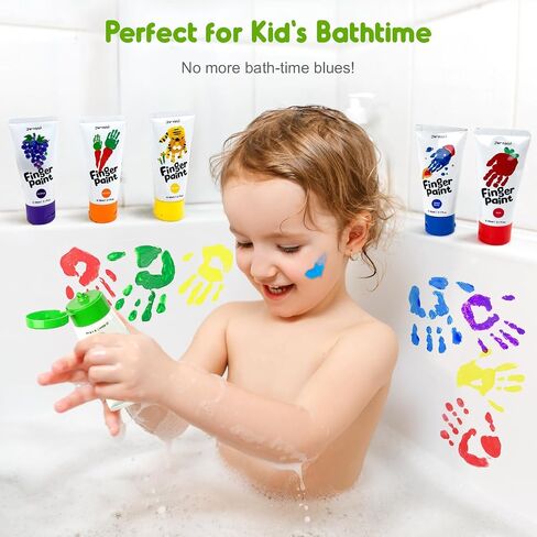 Jar Melo Washable Finger Paints for Toddlers, 10 Colors in Saudi Arabia