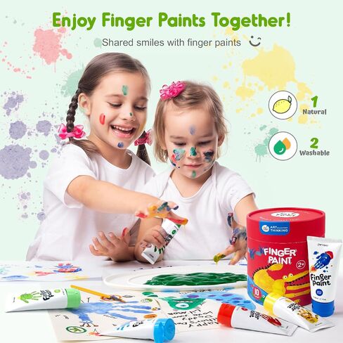 Jar Melo Washable Finger Paints for Toddlers, 10 Colors in Saudi Arabia