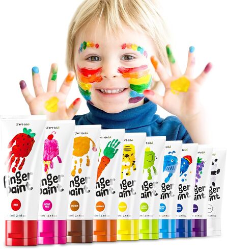 Jar Melo Washable Finger Paints for Toddlers, 10 Colors in Saudi Arabia