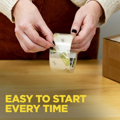 Scotch Sure Start Packing Tape, Clear, Quiet Unwind and Easy Start, 1.88 in. x 54.6 yd., 8 Tape Rolls in Saudi Arabia