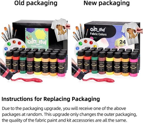 Colorful Fabric Paint Set for Clothes 12 Colors - Permanent Textile Paint Kit for Shoes, Canvas - Non-Toxic Slick Painting Set for Adults, Beginner & Artists in Kuwait