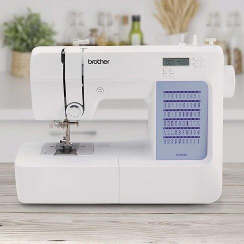 Brother CS5055 Computerized Sewing Machine, 60 Built-in Stitches, LCD Display, 7 Included Feet, White in Saudi Arabia