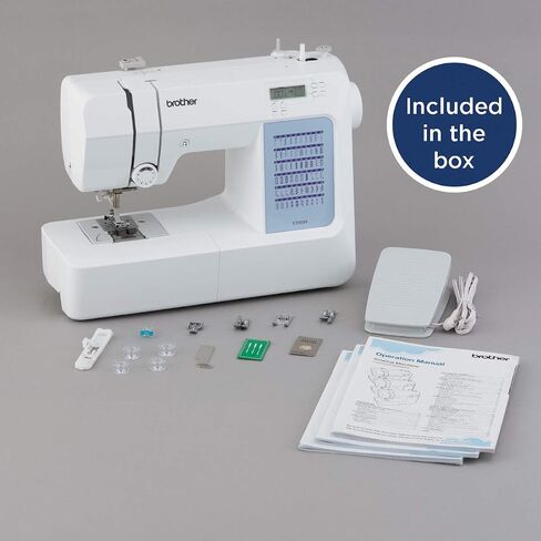 Brother CS5055 Computerized Sewing Machine, 60 Built-in Stitches, LCD Display, 7 Included Feet, White in Saudi Arabia