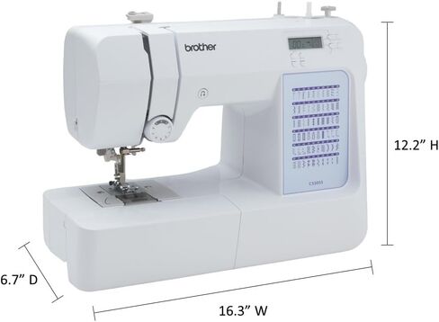 Brother CS5055 Computerized Sewing Machine, 60 Built-in Stitches, LCD Display, 7 Included Feet, White in Saudi Arabia