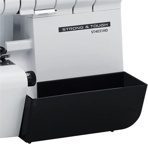 شقيق ST4031HD Serger ، Serger قوي وصعب ، 1300 غرز في الدقيقة ، آلة أوفاح إطار معدني متين ، طاولة تمديد كبيرة ، 3 أقدام ملحق ، 12.99 × 14.37 × 17.01 في. ، أبيض in Kuwait