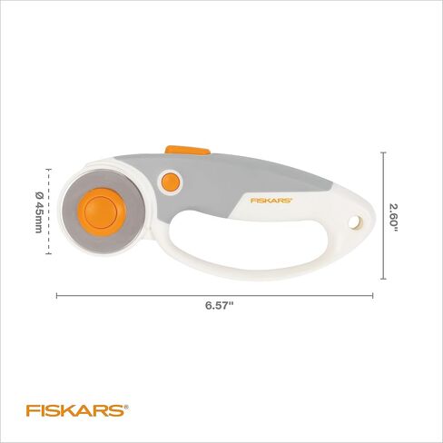Fiskars 60mm Titanium Blade Loop Rotary Cutter, Softgrip For Fabric, Felt, Vinyl and Crafts in Saudi Arabia