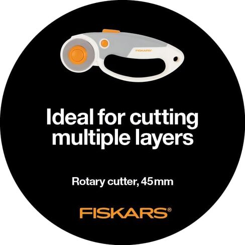 Fiskars 60mm Titanium Blade Loop Rotary Cutter, Softgrip For Fabric, Felt, Vinyl and Crafts in Saudi Arabia