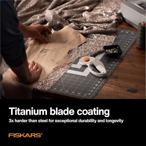 Fiskars 60mm Titanium Blade Loop Rotary Cutter, Softgrip For Fabric, Felt, Vinyl and Crafts in Saudi Arabia