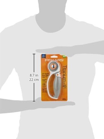 Fiskars 60mm Titanium Blade Loop Cutter Rotter ، SoftGrip للنسيج ، والشعور ، والفينيل والحرف اليدوية in Kuwait