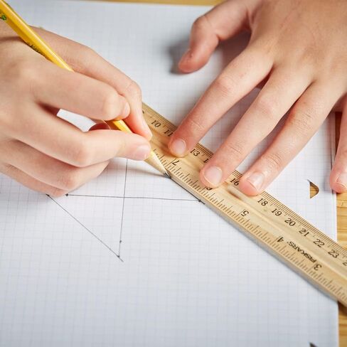 Fiskars Wood Ruler - 12" Straight Edge Ruler for Kids - Back to School Supplies for Students in Saudi Arabia