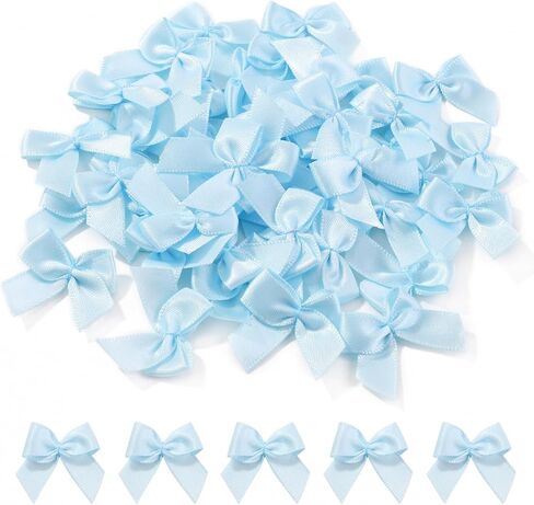 Yoyokid 200 Pcs 1" Mini Satin Ribbon Bows Flowers DIY Crafts for Sewing Appliques Crafts Decoration Hair Accessories Wedding Gift Box Ornament, Multicolored(20 Colours) in Saudi Arabia