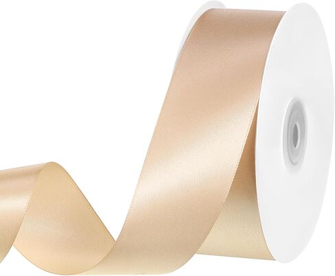 White Ribbon 60 Yards 1 1/2 inch White Satin Ribbon for Flower Bouquet Gift Wrapping Bows Making Wedding Party Easter Mother's Day Decorations in Kuwait