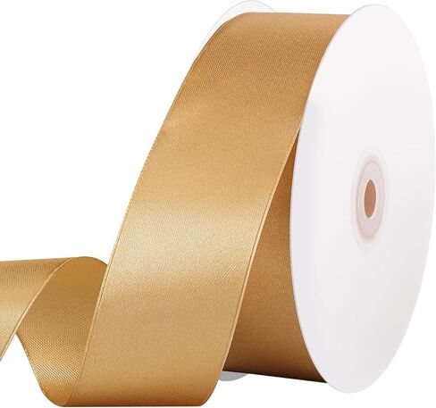 White Ribbon 60 Yards 1 1/2 inch White Satin Ribbon for Flower Bouquet Gift Wrapping Bows Making Wedding Party Easter Mother's Day Decorations in Kuwait
