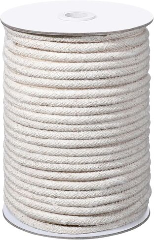VitalCozy 1/4" Cotton Piping Cord 6 mm Natural Cording for Sewing Piping for Pillows and Other Soft Welt Applications (46 Yds) in Kuwait