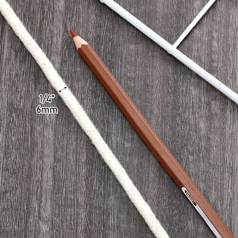 VitalCozy 1/4" Cotton Piping Cord 6 mm Natural Cording for Sewing Piping for Pillows and Other Soft Welt Applications (46 Yds) in Kuwait