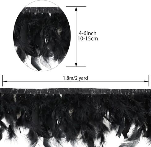ريش الديك الرومي الأحمر تقليم Fringe 2 Yard 4-6inch للملابس الحفلات DIY خياطة الحرف الزفاف فستان الزفاف الطبيعي in Kuwait