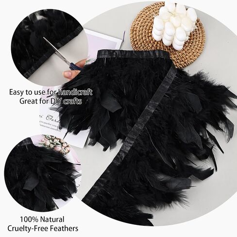 ريش الديك الرومي الأحمر تقليم Fringe 2 Yard 4-6inch للملابس الحفلات DIY خياطة الحرف الزفاف فستان الزفاف الطبيعي in Kuwait