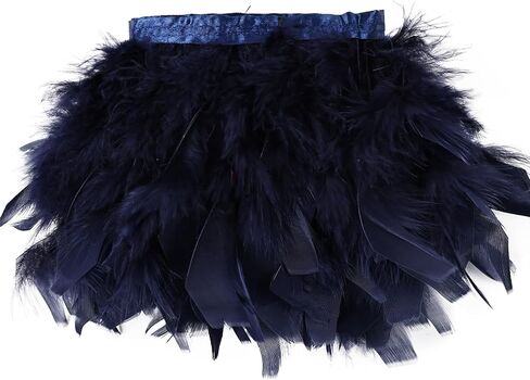 ريش الديك الرومي الأحمر تقليم Fringe 2 Yard 4-6inch للملابس الحفلات DIY خياطة الحرف الزفاف فستان الزفاف الطبيعي in Kuwait