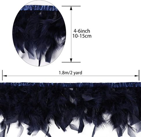 ريش الديك الرومي الأحمر تقليم Fringe 2 Yard 4-6inch للملابس الحفلات DIY خياطة الحرف الزفاف فستان الزفاف الطبيعي in Kuwait