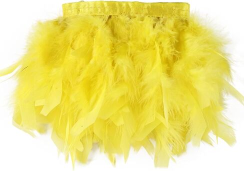 ريش الديك الرومي الأحمر تقليم Fringe 2 Yard 4-6inch للملابس الحفلات DIY خياطة الحرف الزفاف فستان الزفاف الطبيعي in Kuwait